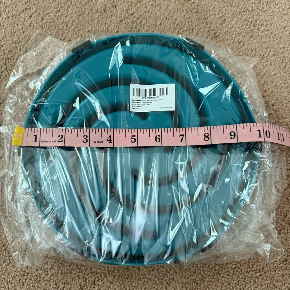 New. Blue Slow Feeder Dog Bowl for Medium and Large Dogs. Teal. Dark Green.